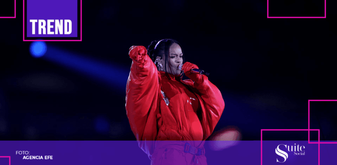 Rihanna Super Bowl LVII show Rihanna reapareció tras varios años de ausencia en el Super Bowl LVII. Foto: Agencia EFE